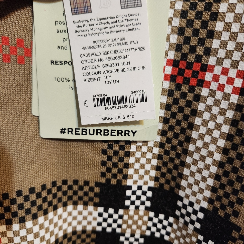 BURBERRY KIDS sweater sz 10 $510 - Picture 4 of 5